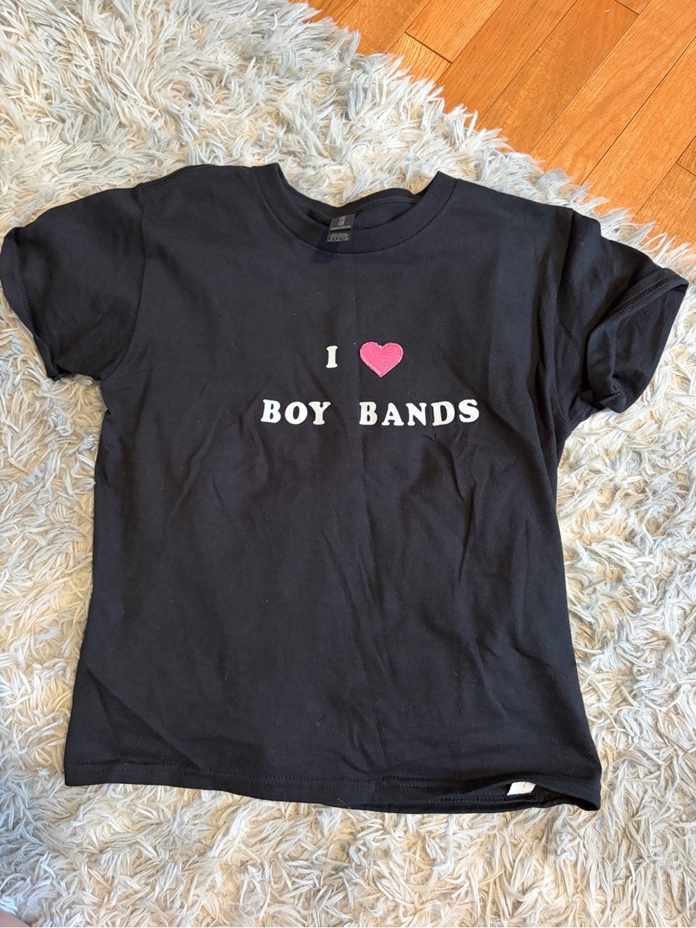 I Heart Boy Bands Graphic Tee - Black
